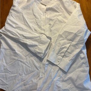 L.L. Bean White Casual Button Down Shirt